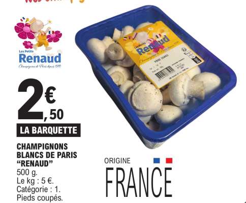 CHAMPIGNONS BLANCS DE PARIS “RENAUD”
