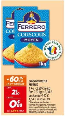 Couscous Moyen Ferrero