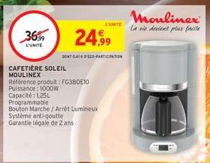 Cafetière Soleil Moulinex