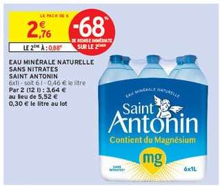 EAU MINÉRALE NATURELLE SANS NITRATES SAINT ANTONIN