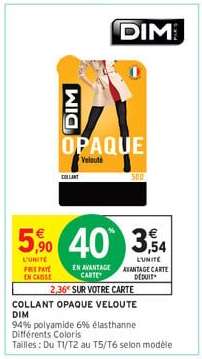 Collant Opaque Velouté DIM