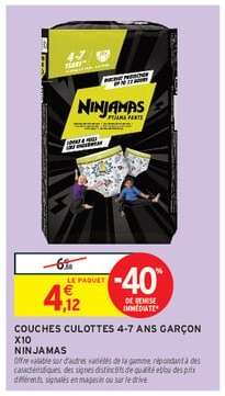 Couches Culottes 4-7 Ans Garçon x10
