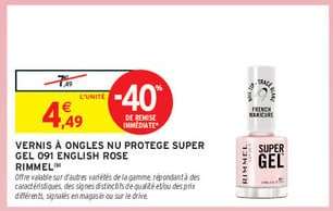 Vernis à ongles Nu Protege Super Gel 091 English Rose Rimmel
