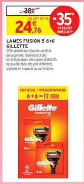 LAMES FUSION 5 6+6 GILLETTE