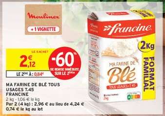 MA FARINE DE BLÉ TOUS USAGES T.45 FRANCINE