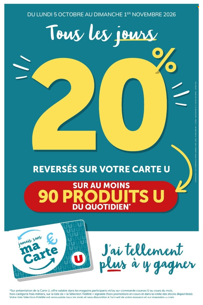 Catalogue Magasins U - 05/10/2026 - 01/11/2026. Page 1