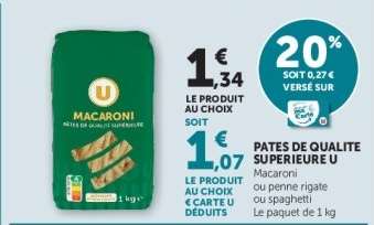 Pâtes de Qualité Supérieure U