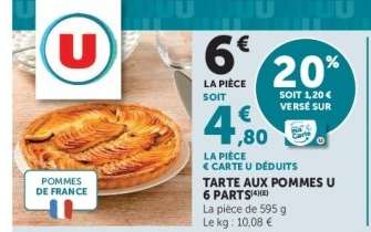 Tarte aux pommes U 6 parts
