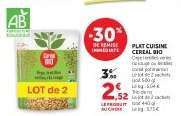PLAT CUISINE CEREAL BIO