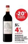 BORDEAUX SUPERIEUR AOP ROUGE CHATEAU DE GOELANE