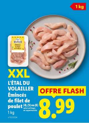 ÉMINCÉS DE FILET DE POULET