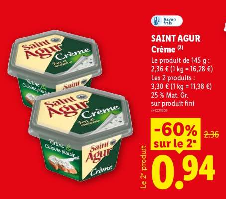 SAINT AGUR Crème