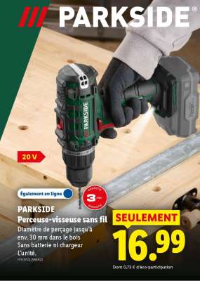 PARKSIDE Perceuse-visseuse sans fil