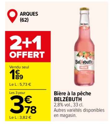 Bière à la pêche BELZÉBUTH