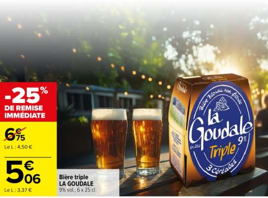 Bière triple LA GOUDALE