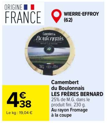 Camembert du Boulonnais LES FRÈRES BERNARD