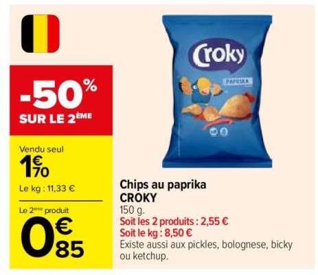 Chips au paprika CROKY