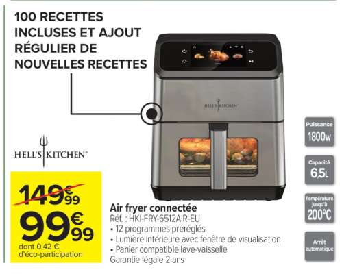 Air fryer connectée