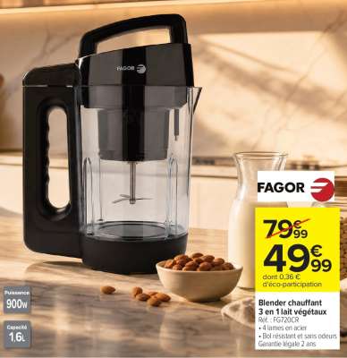 Blender chauffant 3 en 1 lait végétaux