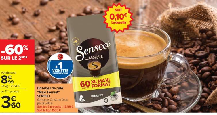 Dosettes de café «Maxi Format» SENSEO