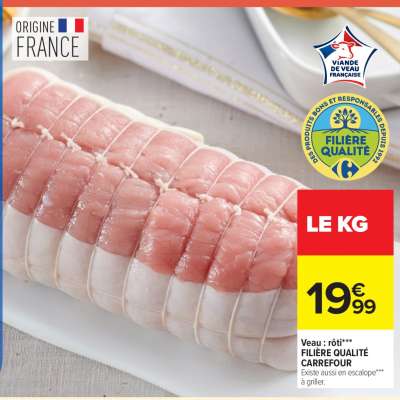 Veau : rôti***