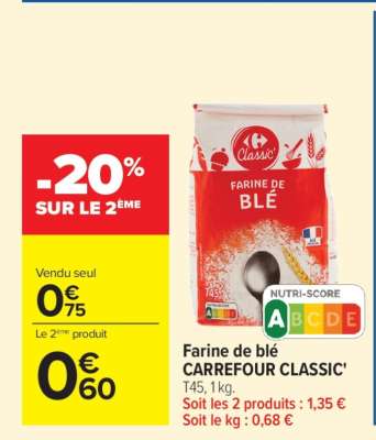 Farine de Blé Carrefour Classic