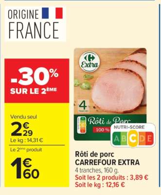Rôti de Porc Carrefour Extra