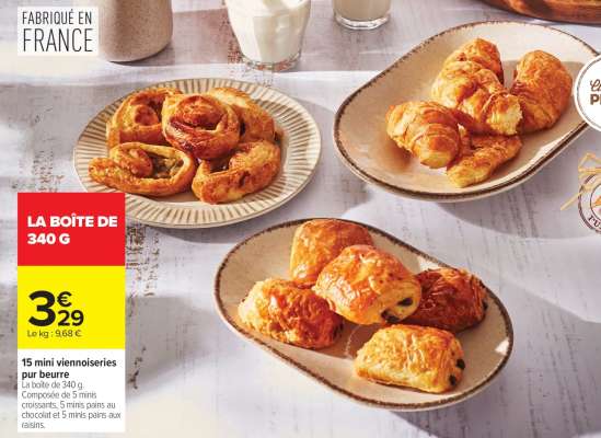 15 mini viennoiseries pur beurre