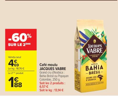 Café moulu JACQUES VABRE