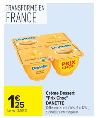 Crème dessert «Prix choc» DANETTE