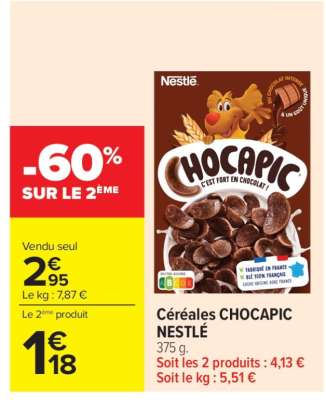 Céréales Chocapic Nestle