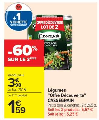 Légumes "Offre Découverte" CASSEGRAIN