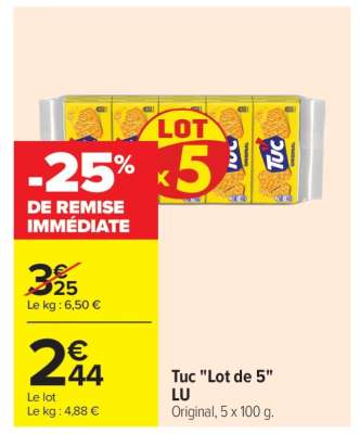 Tuc "Lot de 5" LU