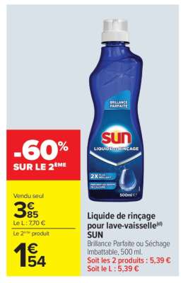 Liquide de rinçage pour lave-vaisselle SUN