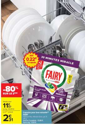 Capsules pour lave-vaisselle FAIRY