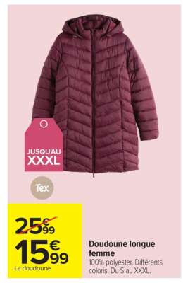 Doudoune longue femme