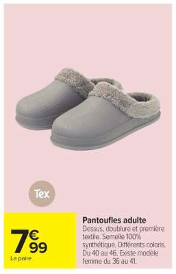 Pantoufles adulte