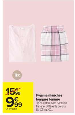 PYJAMA MANCHES LONGUES FEMME