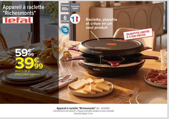 Appareil à raclette "Richesmonts"
