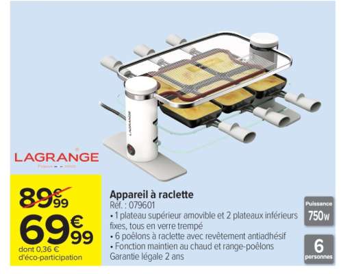 Appareil à raclette