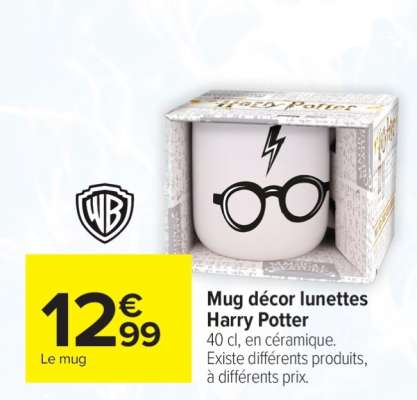 Mug décor lunettes Harry Potter