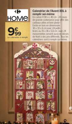 Calendrier de l'Avent XXL à remplir soi-même