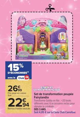 Set de transformation poupée Fairylandia