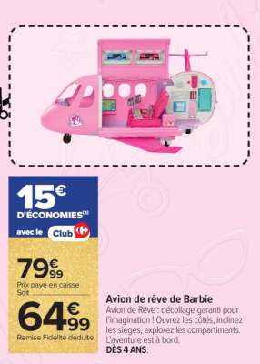 Avion de rêve de Barbie