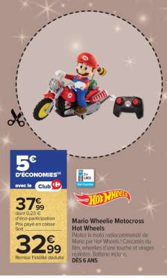 Mario Wheelie Motocross Hot Wheels