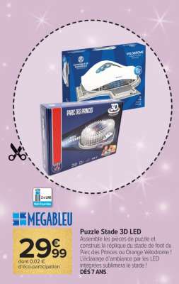 Puzzle Stade 3D LED
