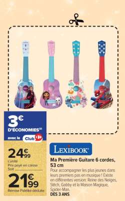 Ma Première Guitare 6 cordes, 53 cm