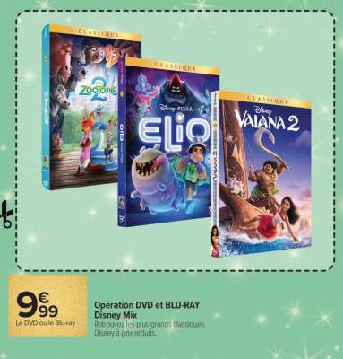 Opération DVD et BLU-RAY Disney Mix