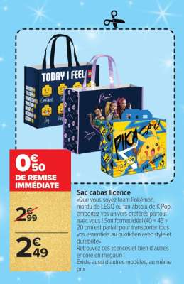 Sac cabas licence