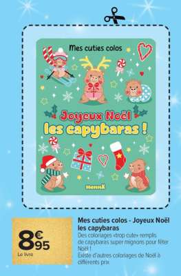 Mes cuties colos - Joyeux Noël les capybaras